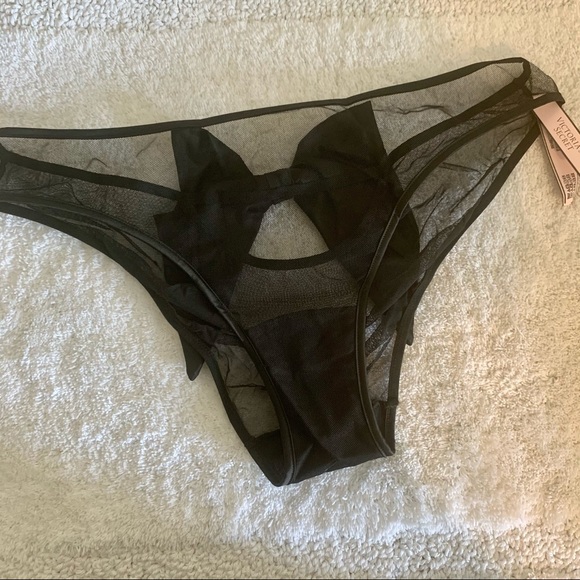 Victoria's Secret Mesh Bow Cheeky Panty L - Picture 5 of 8